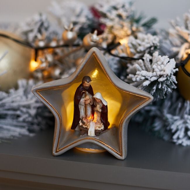 Light Up Christmas Star Nativity Decoration