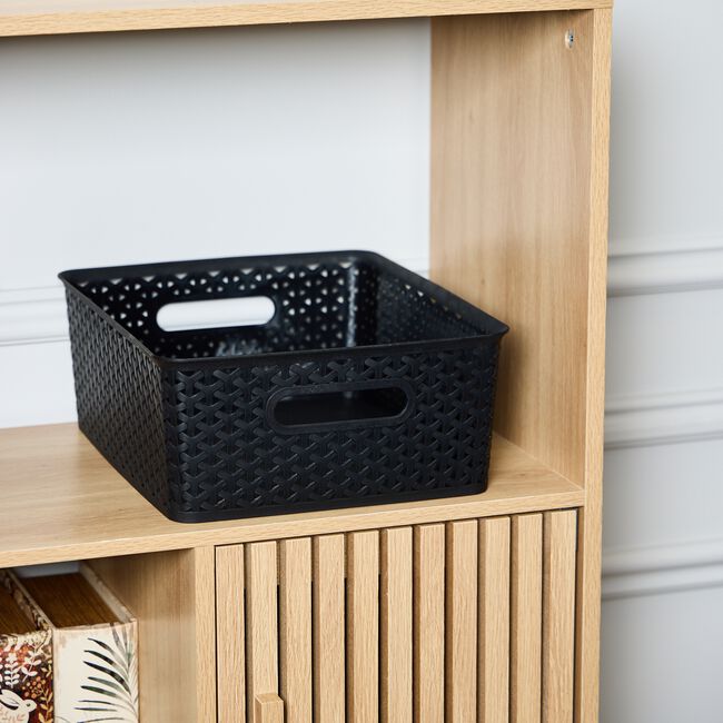 Geometric Storage Basket 14.5L - Black