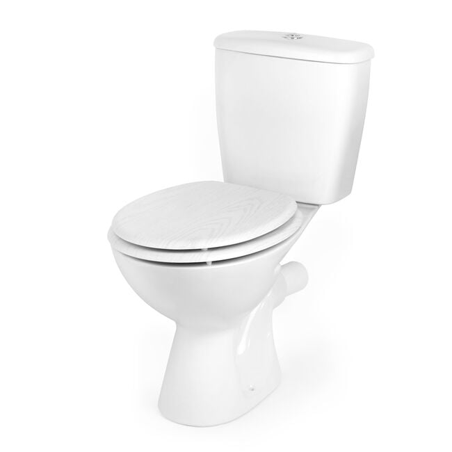 BELDRAY WHITE WOOD Effect Toilet Seat