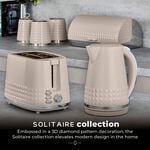 TOWER SOLITAIRE BEIGE 2 Slice Toaster