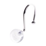 Pearl Ball Chrome Shower Hooks - 12pk