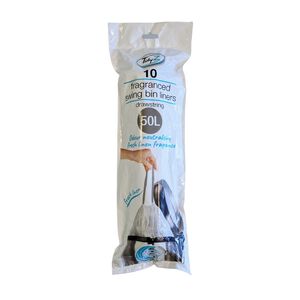 10 Pack 50L Strong Fragranced Drawstring Sacks