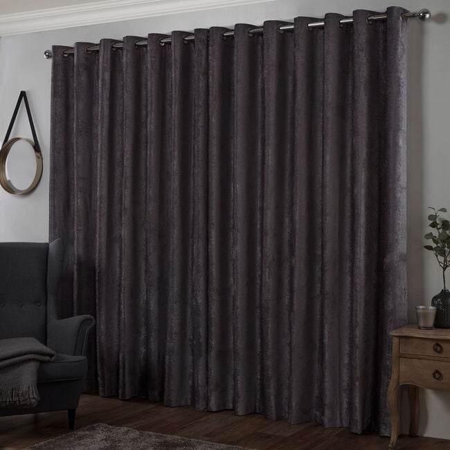 BLACKOUT & THERMAL TEXTURED SLATE 90x72 Curtain