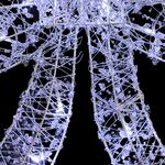 Crystal Bead Christmas Bow with Twinkling Lights