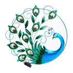 Solar Peacock Garden Wall Art