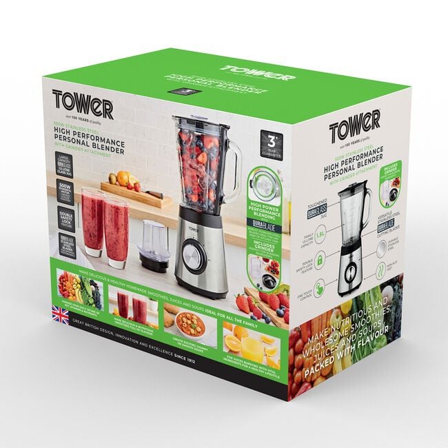 Tower 500W Glass Jug Blender