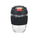 BODYGO BLACK SAFE TRAVEL 360ml Glass Mug
