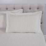 Rabbit Garden Toile Oxford Pillowcase Pair - White