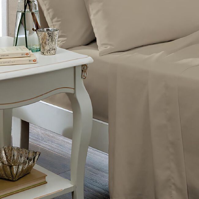 SINGLE FLAT SHEET Luxury  Percale Natural 3E