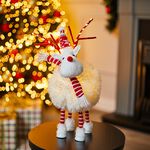 Light Up Moose With a Hat And Scarf