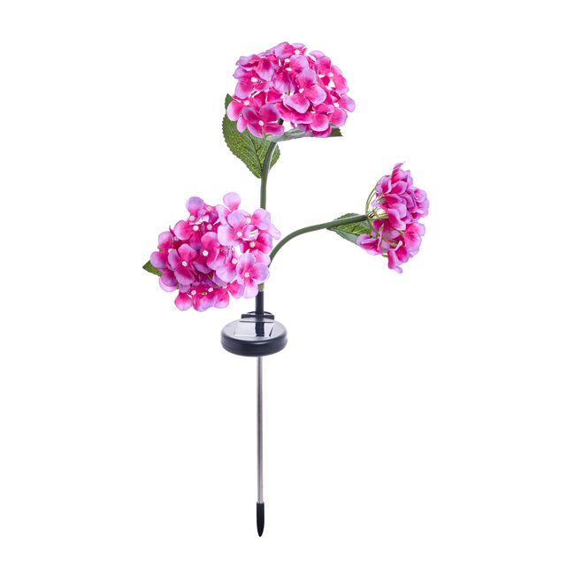 PURPLE HYDRANGEA Solar Garden Stake Light