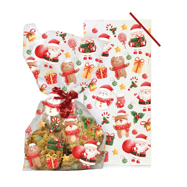 Santa & Friends 20 Cello Treat Bags