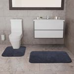 COTTON PLAIN DYE MIDNIGHT 2PCE Bathroom Set
