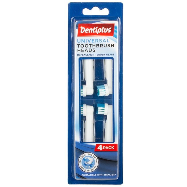 Universal Toothbrush Heads 4 Pack