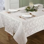 ELEGANCE DAMASK WHITE 160x230cm Table Cloth