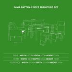 Pavia Rattan 6 Piece Furniture Set