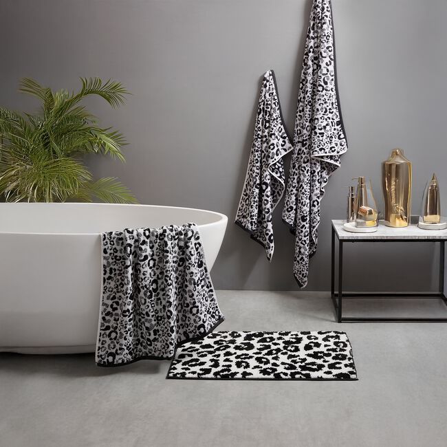 FUSION ANIMAL PRINT BLACK 50X80cm Bath Mat