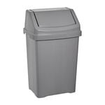 Casa Swing Bin Silver 25L