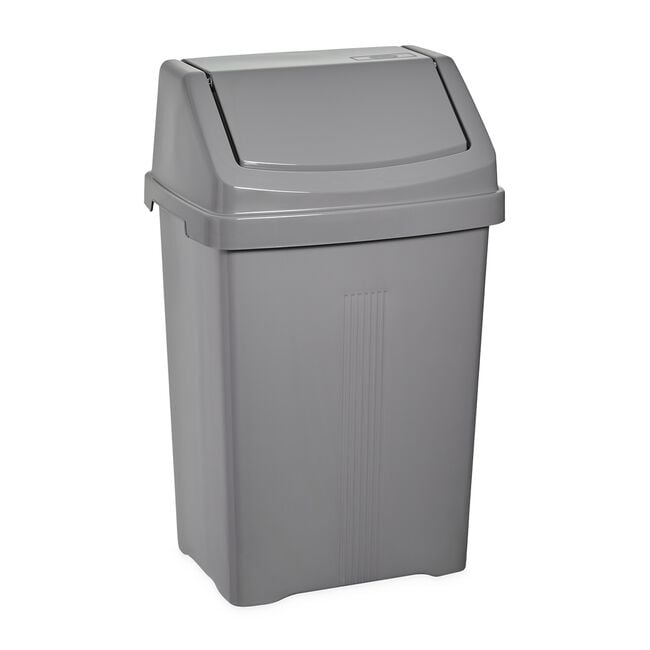 Casa Swing Bin Silver 25L