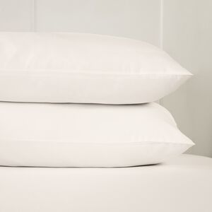 HOUSEWIFE PILLOWCASE PAIR 400 Threadcount Bamboo/Cotton White