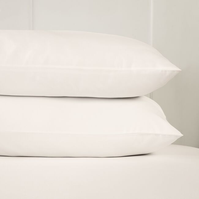 HOUSEWIFE PILLOWCASE PAIR 400 Threadcount Bamboo/Cotton White
