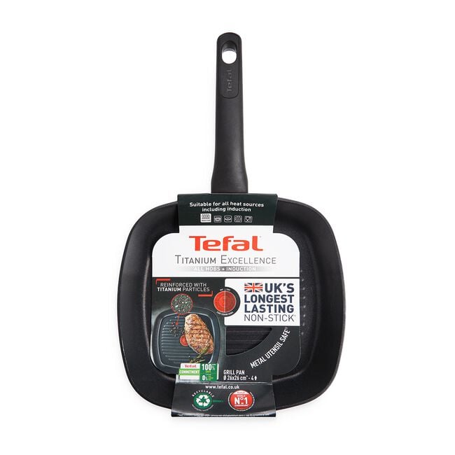 Tefal Titanium Excellence Square Griddle Pan 26cm