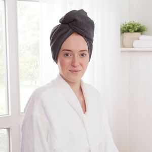 TURKISH COTTON SUPERSOFT BLACK Hair Wrap