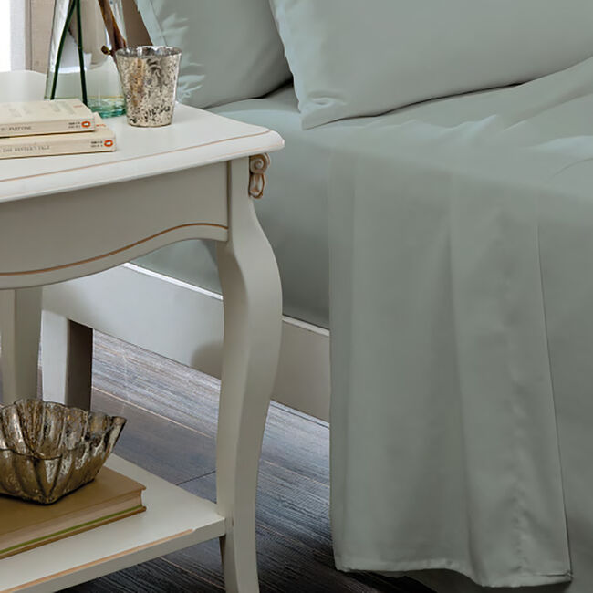 SINGLE FLAT SHEET Luxury Percale Duck Egg 9E