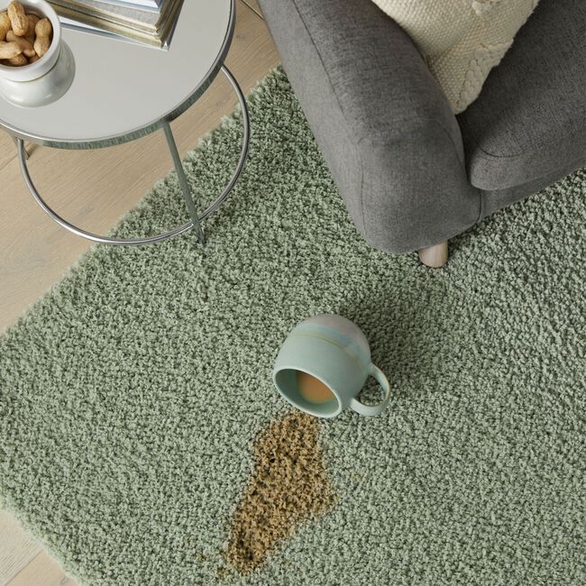 FLUFFY WASHABLE SAGE 160x230cm Rug
