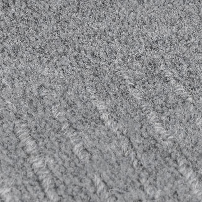 TEXTURED WOOL BORDER GREY MARL 160x230cm Rug