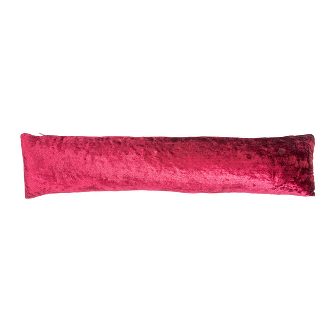 Velvet Crush Draught Excluder 22 x 90cm - Red