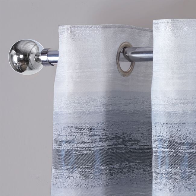 OMBRE BANDS SILVER 66x54 Curtain