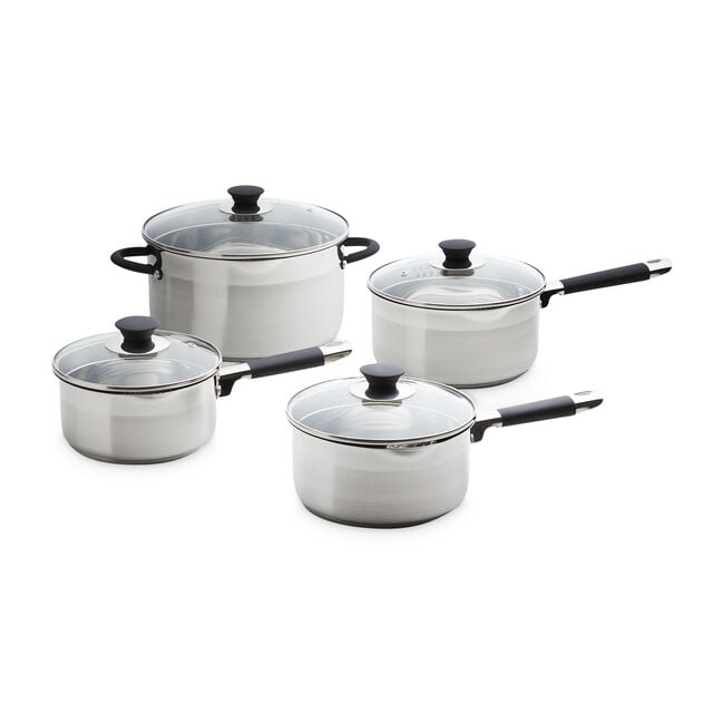 Cuisine S/Steel Draining 4 Piece Cookware Set