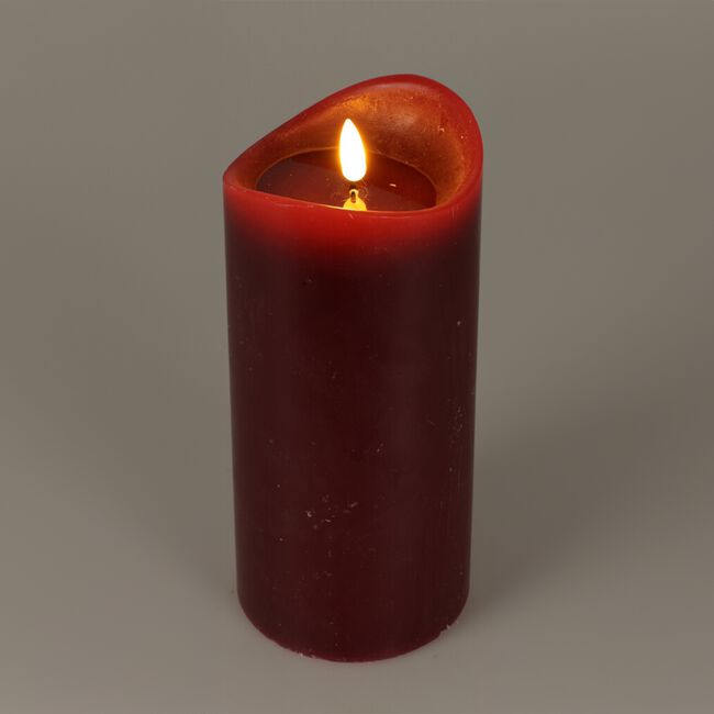 LED Pillar Candle Red - 9x12,5cm