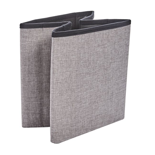 OVAL LINEN FOLDABLE SMALL Stone Ottoman