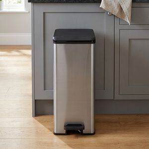 Curver 40L Slim Silver Bin