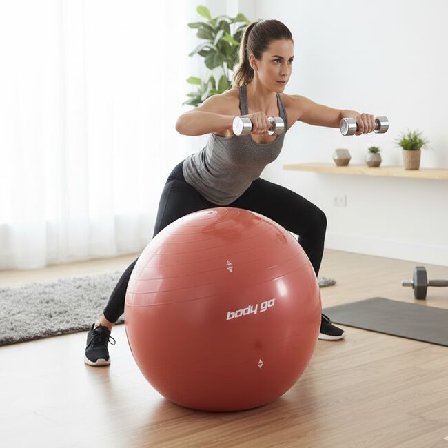BODY GO Anti-Burst Swiss Ball 65cm Red