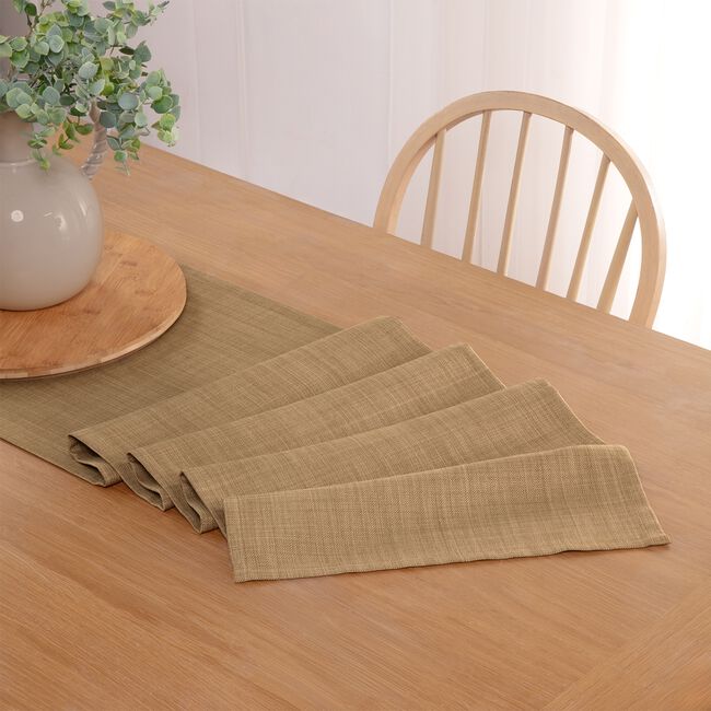 WOVEN WATERPROOF Grey 40x200cm Table Runner