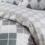 SINGLE DUVET COVER Brushed Cotton Argyle
