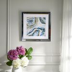 Blue Waves Jewelled Wall Art 46.5cm x 46.5cm