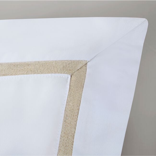 SINGLE DUVET COVER Linen Border 600TC 