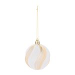 12 Pack Gold & White Bauble Set