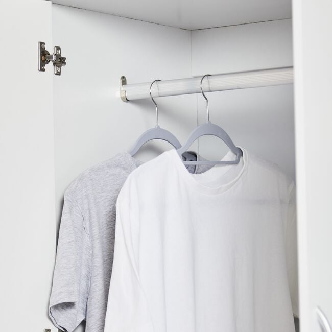 Skinny 10 Pack Grey  Hangers with Anti Slip