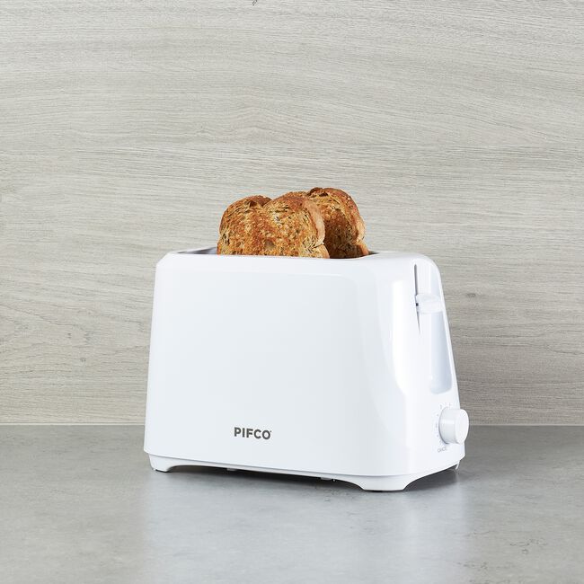 Pifco Essential 2 Slice White Toaster