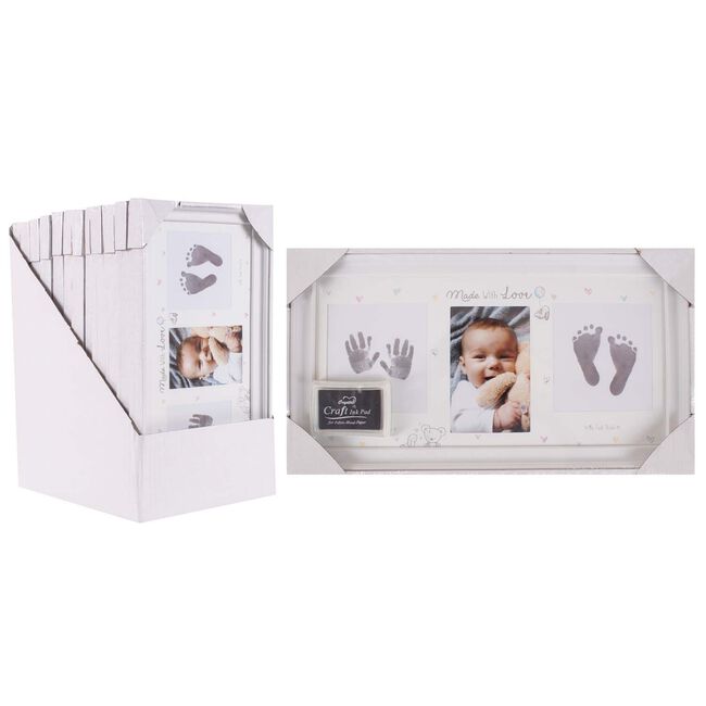First Steps Hand & Foot Print Photo Frame