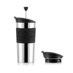 BODUM TRAVEL PRESS BLACK 0.35L Travel Mug & Extra Lid