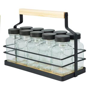 Excellent Houseware Spice Rack 10 Piece Jar Set