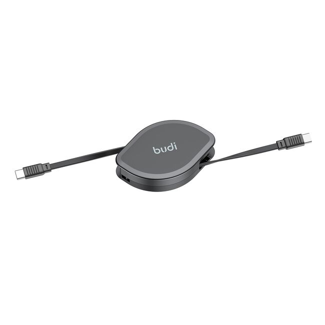 Budi Black 4 in 1 Retractable Charger & Sync Cable