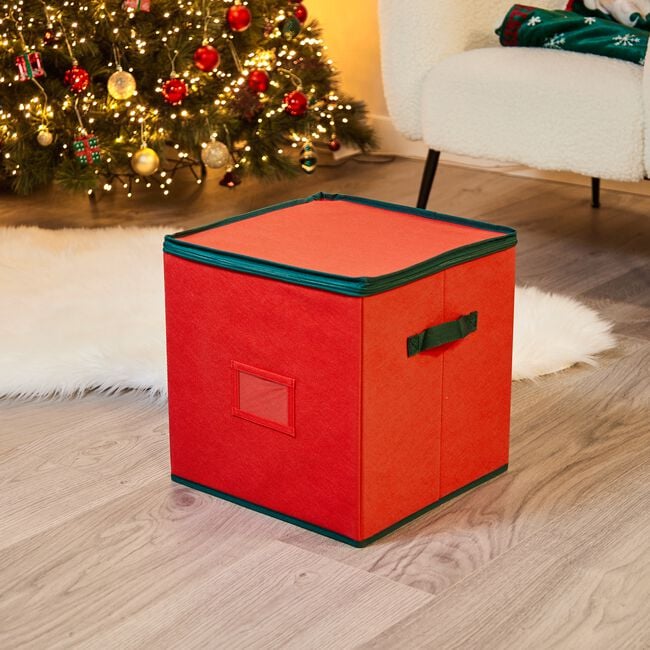 Deluxe Christmas Decorations 64 Piece Storage Box