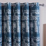 BLACKOUT & THERMAL BOHO NAVY 66x72 Curtain